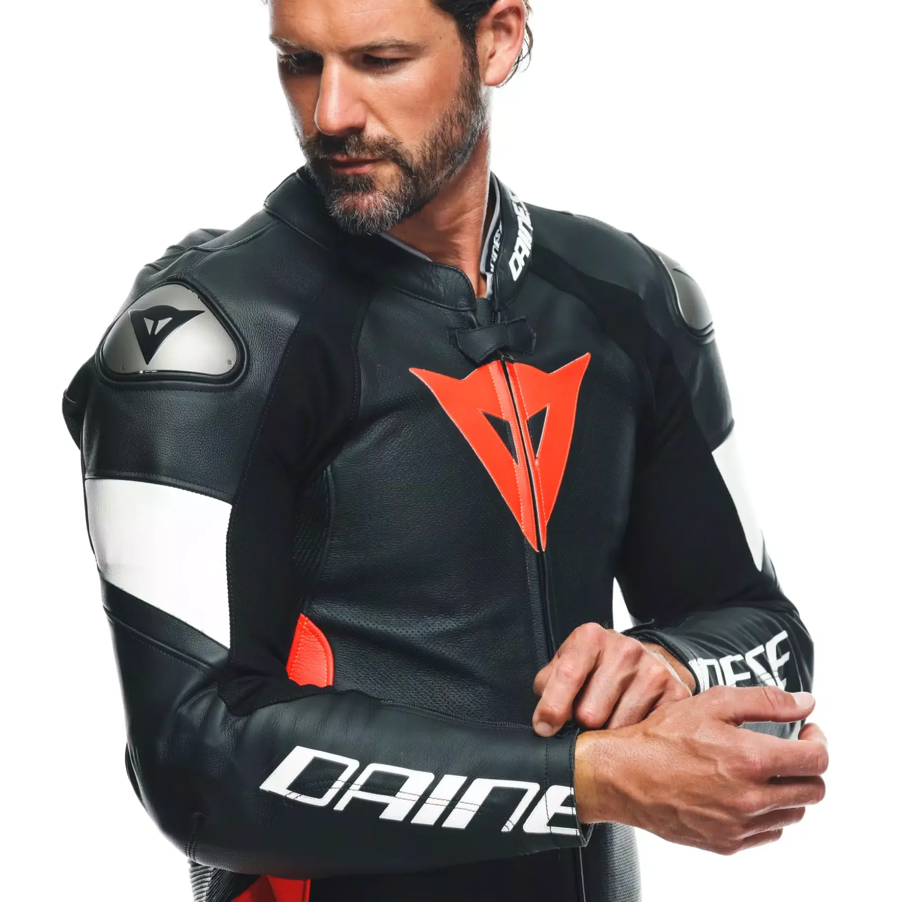 TOSA - TUTA MOTO INTERA IN PELLE PERFORATA UOMO