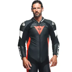 TOSA - TUTA MOTO INTERA IN PELLE PERFORATA UOMO