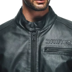 ZAURAX - GIACCA MOTO IN PELLE UOMO