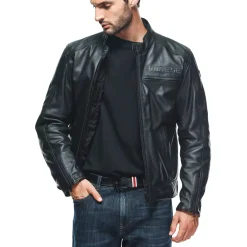 ZAURAX - GIACCA MOTO IN PELLE UOMO